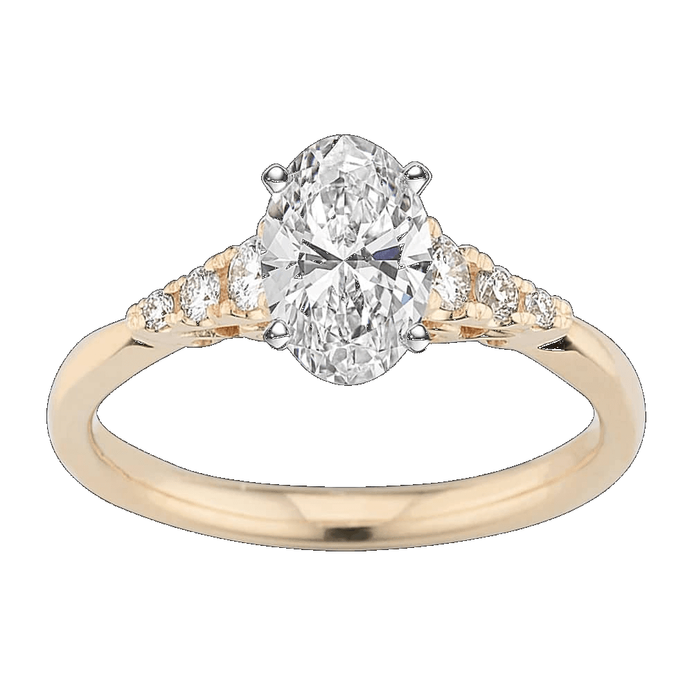 Evelyn Engagement Ring with Oval Natural